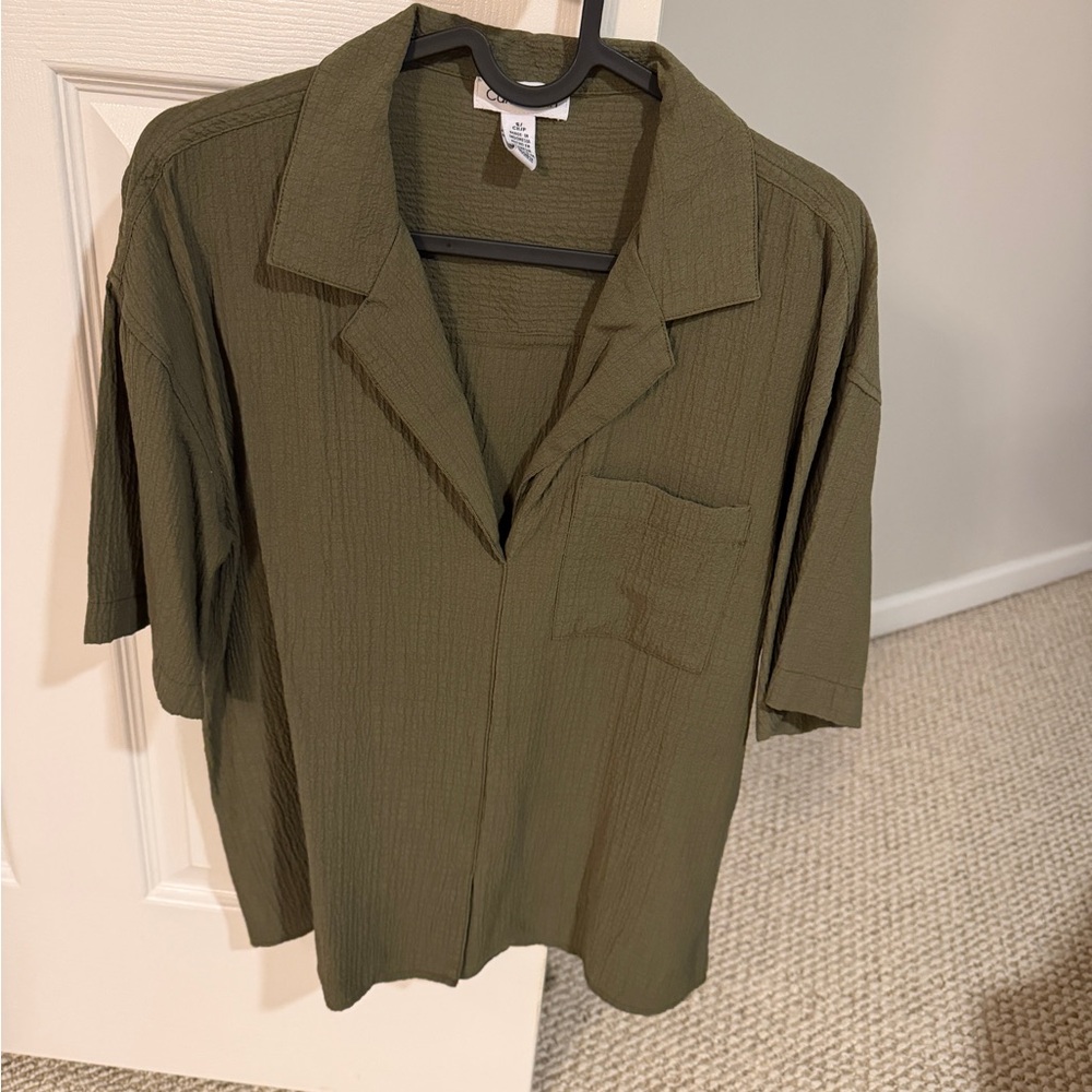 Calvin Klein Textured Olive Shirt